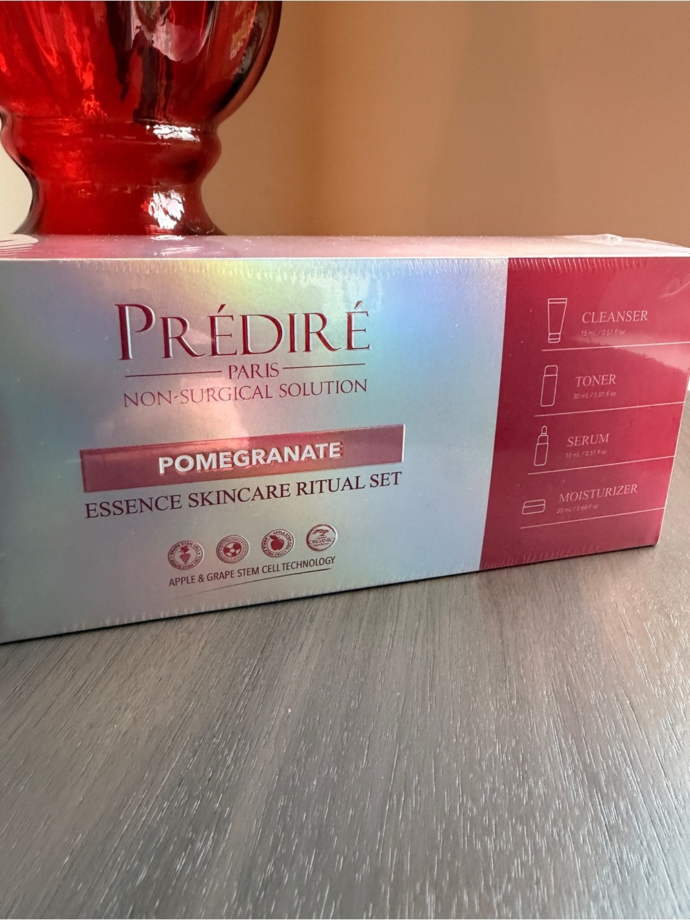 Prédiré Paris Pomegranate Essence 4-Piece Skincare Ritual Set NWT Sealed
